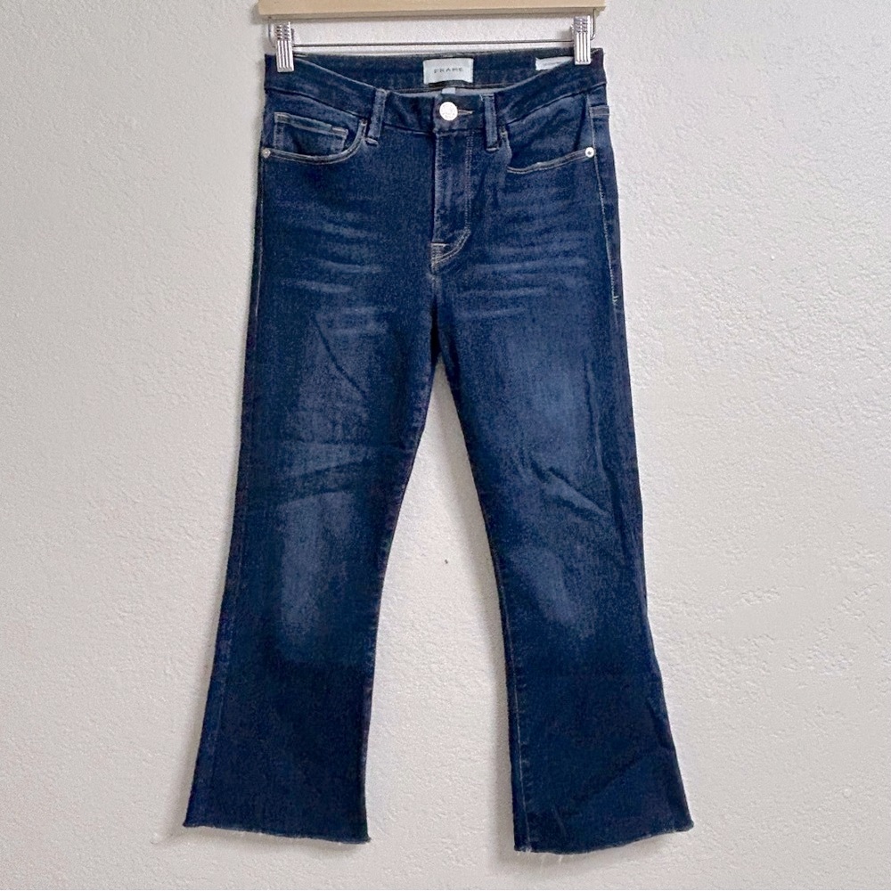 Frame Le‎ Crop Mini Boot in Sanc Denim Jeans, Size 27